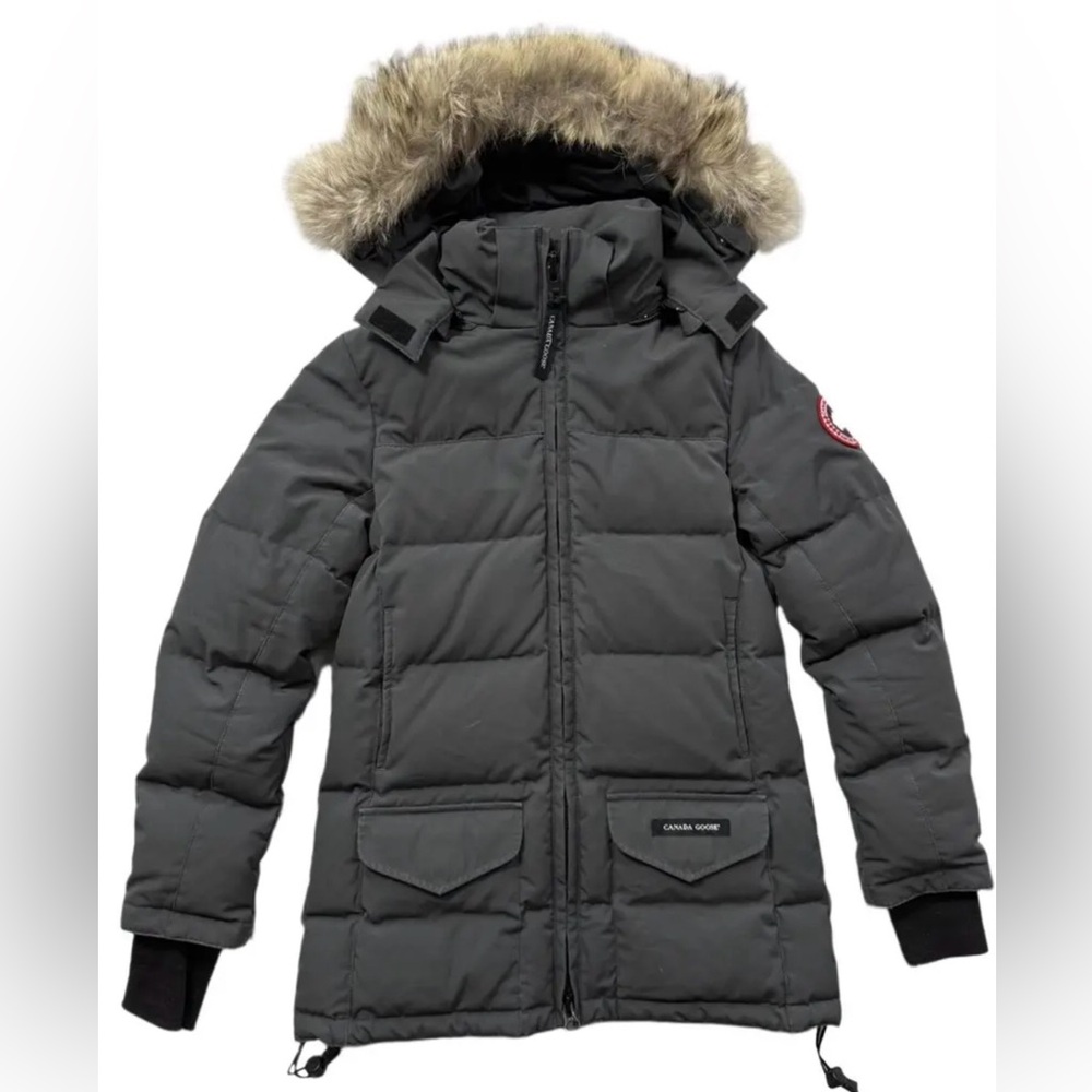 Canada Goose Black Puffer Jacket with Fur Trim size small